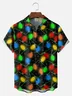 Big Size Moisture Wicking Artistic Christmas Merry Christmas Lights Chest Pocket Hawaiian Shirt