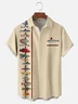 Moisture-wicking Christmas Fish Christmas Hat Chest Pocket Bowling Shirt