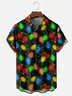 Tall Size Moisture Wicking Artistic Christmas Merry Christmas Lights Chest Pocket Hawaiian Shirt