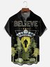 Moisture-wicking Believe UFO Bigfoot Chest Pocket Hawaiian Shirt