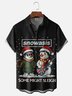 Moisture-wicking Christmas Music Snowasis Chest Pocket Casual Shirt