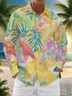 Moisture Wicking Hawaiian Plant Chest Pocket Long Sleeve Shirt