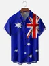 Moisture-Wicking Artistic Australian Flag Chest Pocket Casual Shirt