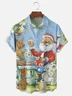 Moisture-wicking Christmas Australia Santa Chest Pocket Casual Shirt