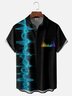 Moisture-wicking Music Art Rhythm Note Music Festival Chest Pocket Bowling Shirt