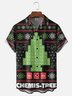 Moisture-wicking Christmas Chemis-tree Chest Pocket Holiday Shirt