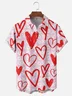 Moisture-wicking Valentine‘s Day Heart Chest Pocket Casual Shirt