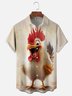 Moisture Wicking Funny Chicken Chest Pocket Holiday Shirt