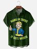 Moisture-wicking Hang In There It Gets Worse Chest Pocket Casual Shirt