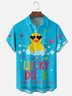 Moisture-wicking Valentine Lucky Duck Chest Pocket Casual Shirt