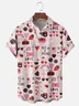 Moisture-wicking Valentine‘s Day Bee Mine Love Chest Pocket Casual Shirt