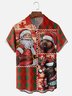Moisture-wicking Canada Santa Claus Beaver Reindeer Chest Pocket Casual Shirt