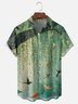 Moisture-wicking Bird Under the Tree Design Chest Pocket Hawaiian Shirt