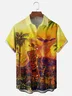 Moisture Wicking Gradient Colors Abstract TiKi Chest Pocket Holiday Shirt