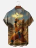 Moisture-wicking Kung Fu Cat Fun Chest Pocket Hawaiian Shirt