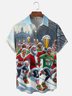 Moisture Wicking Marathon Santa Claus Beer Cheest Pocket Holiday Shirt