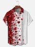 Moisture Wicking Gradient Abstract Valentine's Day Heart Chest Pocket Holiday Shirt