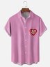 Moisture-wicking Valentine‘s Day Heart Love Chest Pocket Casual Shirt