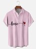 Moisture-wicking Valentine‘s Day Love Chest Pocket Casual Shirt