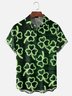 Moisture-wicking St. Patrick's Day Lucky Shamrock Art Chest Pocket Casual Shirt