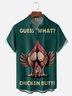 Moisture Wicking humorous And funny  Chicken Butt Chest Pocket Holiday Shirt