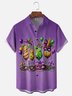 Moisture-wicking Mardi Gras Cocktail Mask Chest Pocket Hawaiian Shirt