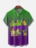 Moisture-wicking Mardi Gras Music Let The Good Times Roll Chest Pocket Casual Shirt