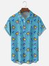 Moisture-wicking Palm Tree Mexican Taco Dinosaur Chest Pocket Hawaiian Shirt