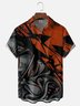 Moisture-wicking Fun TIKI Art Mask Chest Pocket Hawaiian Shirt