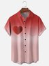 Moisture Wicking Valentine's Day Gradient Heart Chest Pocket Holiday Shirt