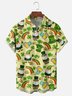 Moisture Wicking St. Patrick's Day Dwarf Four-Leaf Clover Beer Coins Chest Pocket Holiday Shirt