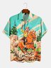 Men's Retro Cowboy Pocket Equestrian Casual Loose Comfortable Shirt